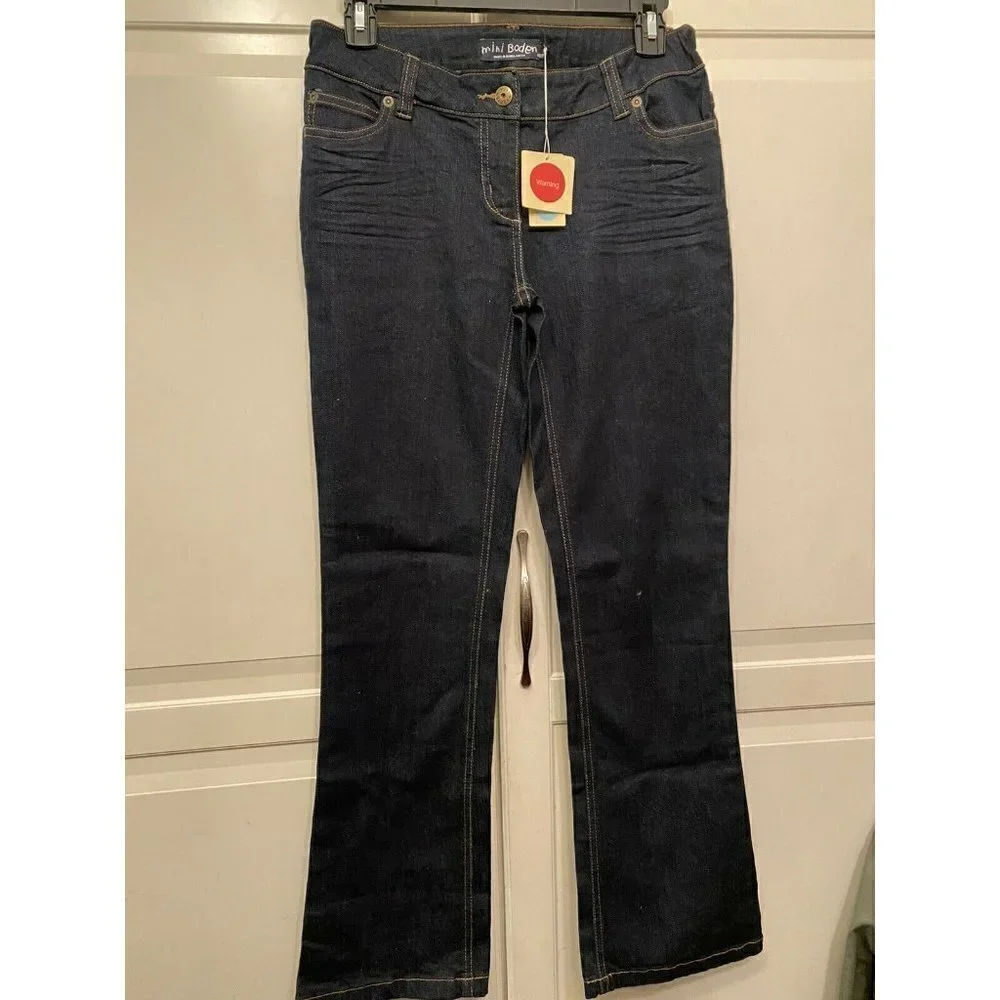 Mini Boden Sz 13 Girl’s Blue Jeans NWT‎